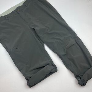 ~ REI Pants 14p Convertible 3-length Hiking Outdoor Gray 37249 Zip Pockets Women